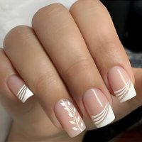 NA087 -  White Multi-Stripes Nails